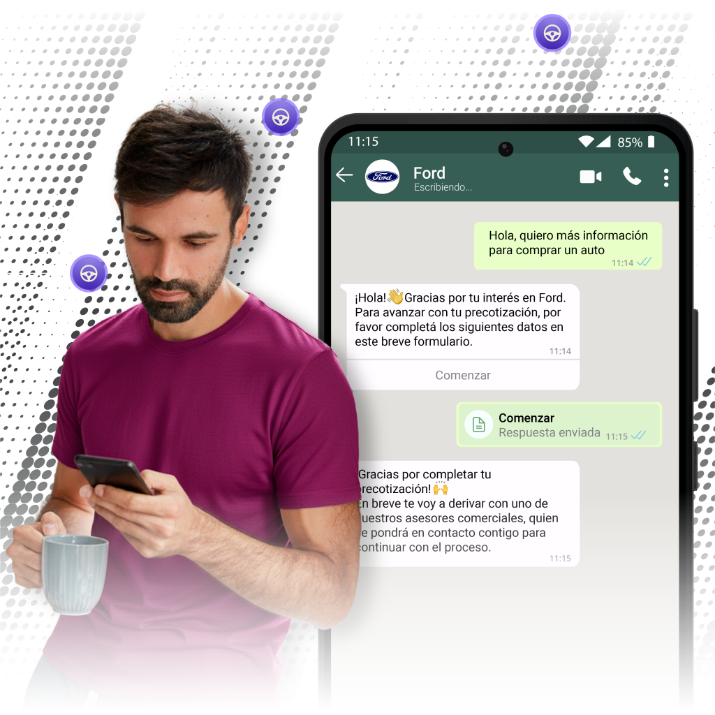 Facilitamos la comunicación entre concesionarios y clientes